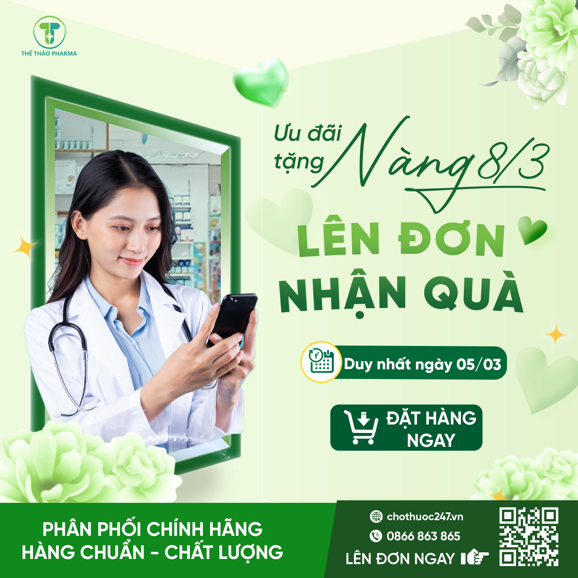 💚 ƯU ĐÃI TẶNG NÀNG 8/3 – LÊN ĐƠN NHẬN QUÀ 💚